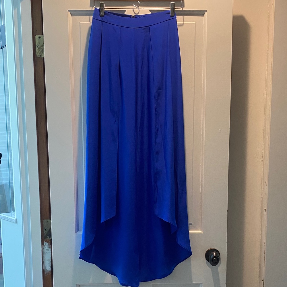 Jennifer Hope-BigDropNYC-100% silk Adrianna pants in Cobalt Blue - Picture 3 of 6